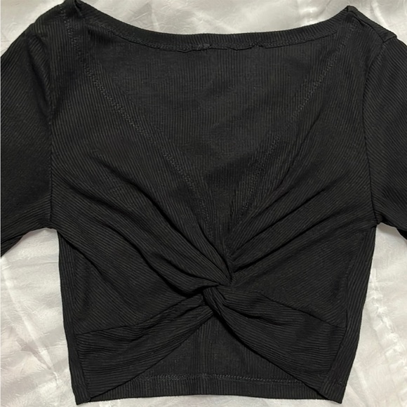 SHEIN Bundle of 2 Black Long Sleeve Crop Tops X-Small - Picture 3 of 13